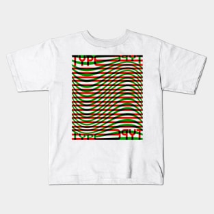 Type Wave (Red Green Black) Kids T-Shirt